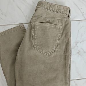 Eddie Bauer Women Khaki/Beige Lightweight Corduroy Boyfriend Fit, Size 2